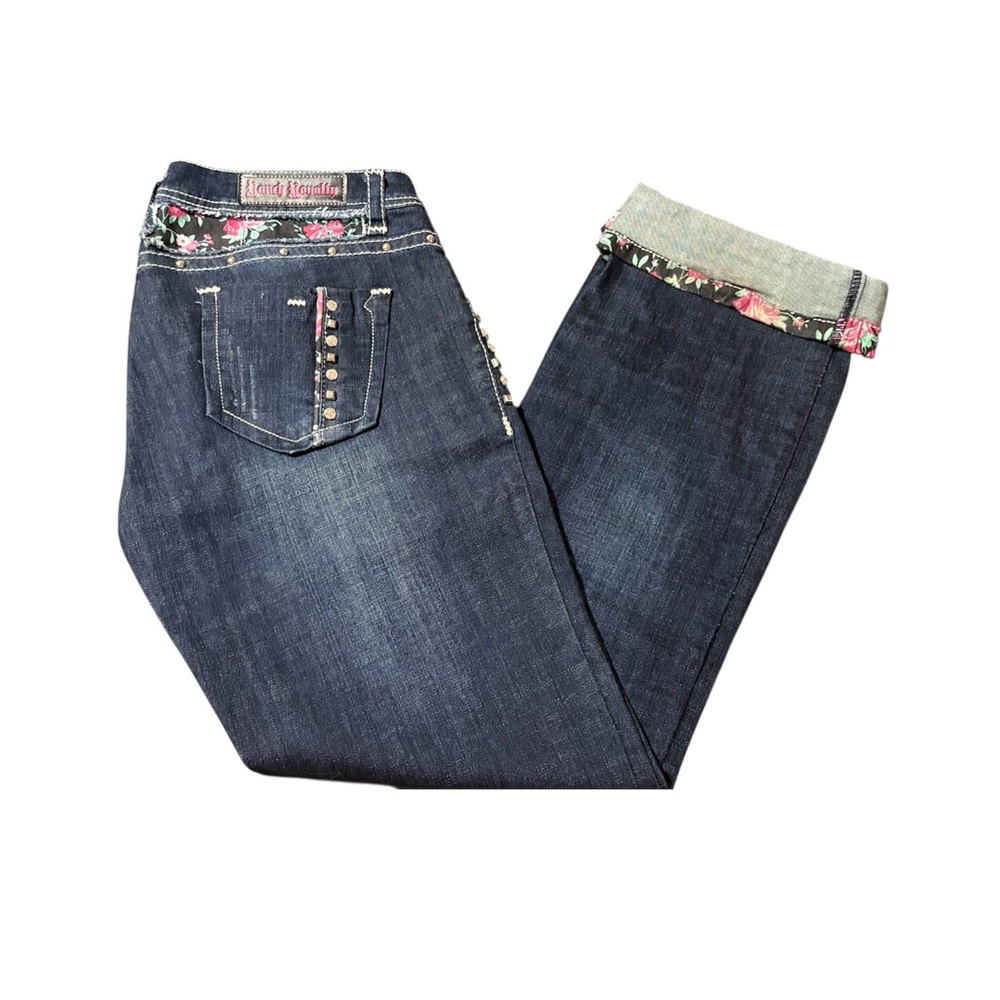 Ranch Royalty•Floral & Gem Embellished Jeans